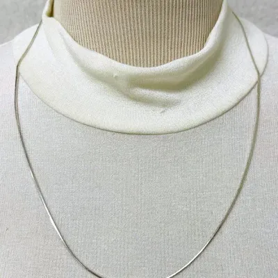 Sterling Silver Diamond Cut Box Chain Necklace