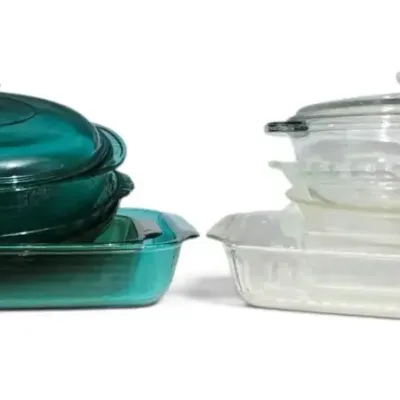 Multi-Colored Glass Pyrex & Anchor Hocking Casserole Dishes