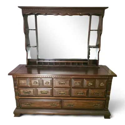 Sumter Cabinet Co. Wooden Dresser w/ Mirror & Hutch