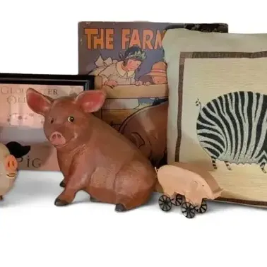 Pig-Themed Pillows, Prints, Plushie, & More