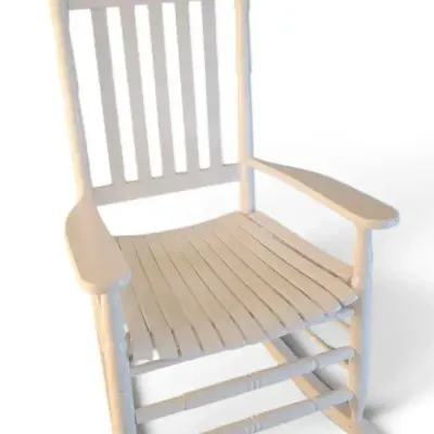 White Wooden Rocking Chair