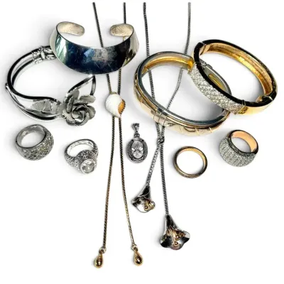 Sparkly Gold & Silver-Toned Costume Jewelry