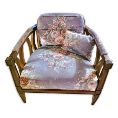 Vintage Blue Floral Armchair