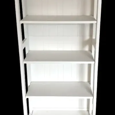 White Wooden Bookcase Display Shelf