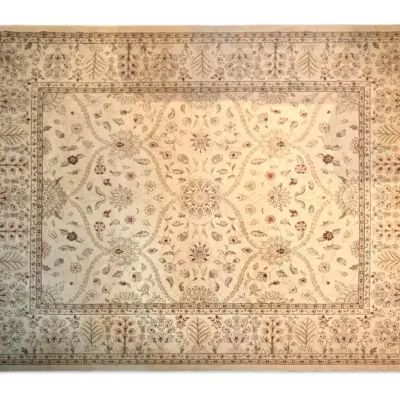 Beige & Ivory Floral Area Rug (8' x 10')