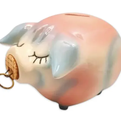 Vintage Hull Pottery "Corky" Ceramic Piggy Bank