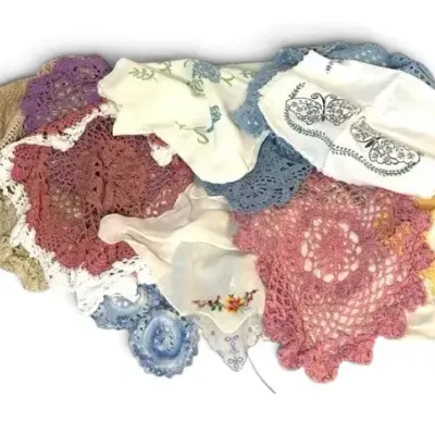 Vintage Doilies & Hand-Sewn Dresser Scarves