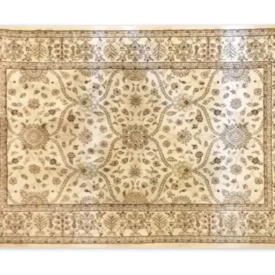 Beige & Ivory Floral Area Rug (5' x 7')