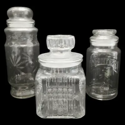 Vintage Glass Peanut Jars