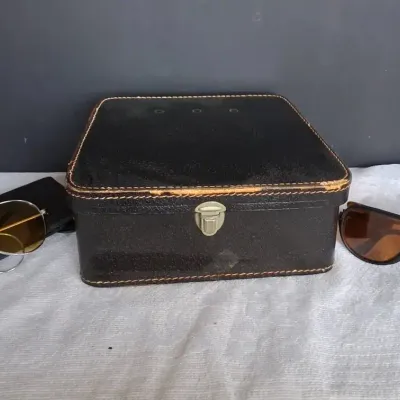 Vintage Mustang Sunglasses Lot with Aviators & Storage Case