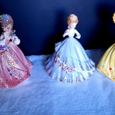 Vintage Josef Originals Porcelain Lady Figurines – Set of 3