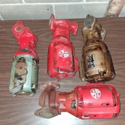 Lot of 4 Vintage Bell & Gossett B&G Circulator Pumps