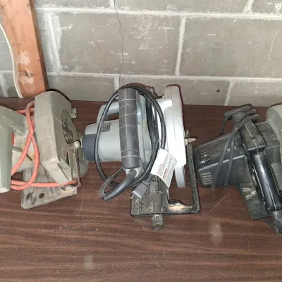 Lot of 4 Vintage Corded Circular Saws – Craftsman & Assorted Brands