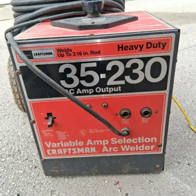 Sears Craftsman Heavy Duty 35-230 Amp AC Arc Welder w/ Cart & Leads