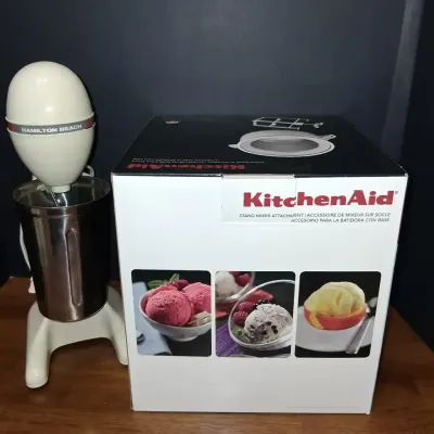 Hamilton Beach DrinkMaster Mixer & KitchenAid Ice Cream Maker Attachment