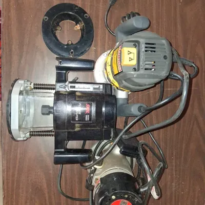 Lot of 3 Corded Electric Routers – SKIL, Craftsman & Black & Decker