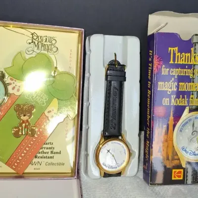 Lot of 2 Vintage Collectible Watches – Precious Moments & Walt Disney World Kodak