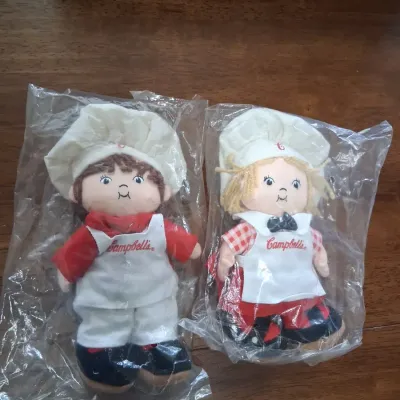 Pair of Vintage Campbell’s Soup Kids Chef Dolls