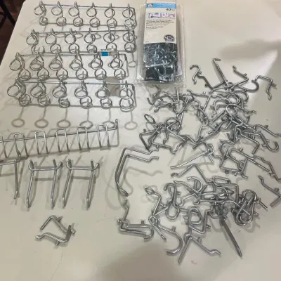 Assorted Peg Board Hooks And More 