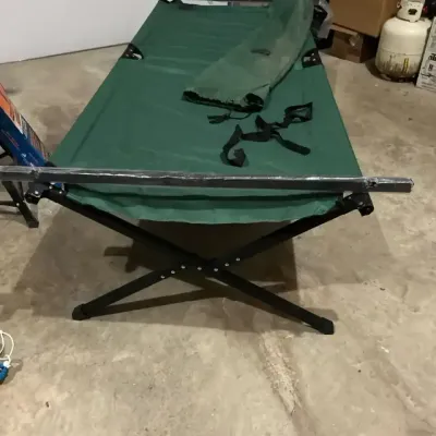 Slumberjack Portable Cot And Eddie Bauer Portable Folding Chair