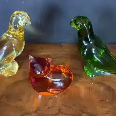 3 Baccarat Crystal Animals