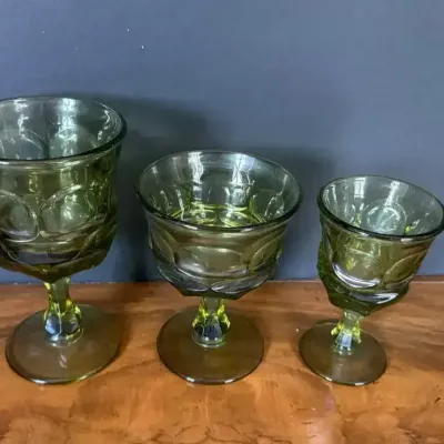 Set Of 16 Fostoria Argus Water Goblets, Champagne & Wine Glasses