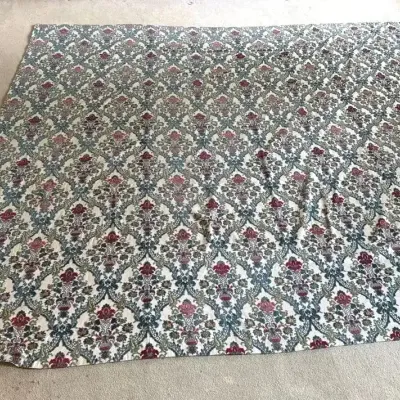 Vintage Damask Floral King Bedspread
