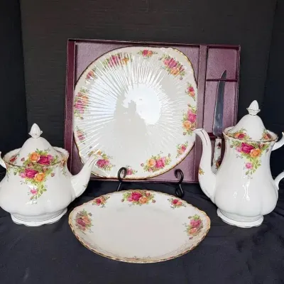 Royal Albert “Old Country Roses” Bone China Coffee & Tea Service
