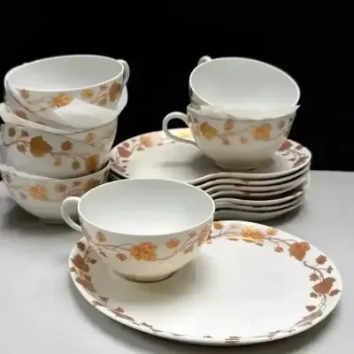 Vintage Porcelaine de Paris Limoges France Tea Set & Cake Plate