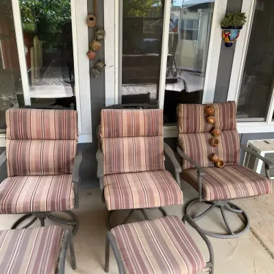 Chairs, Ottomans, And Decor