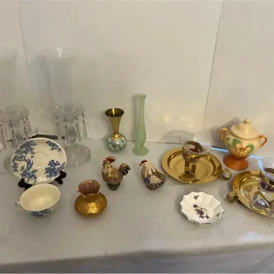 Some Pretty Decor Gold Gilded Glass Vase, Harbinger, Rinconada Chickens And More 