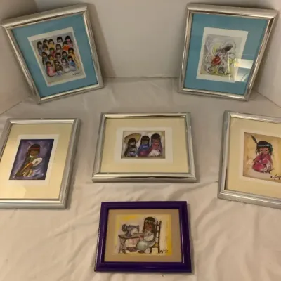 Six DeGrazia Framed And Signed Prints