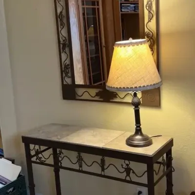 Southwestern-Style Metal Tile Top Table 