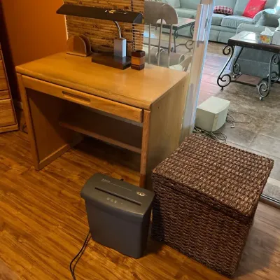 Desk, Shredder, And More