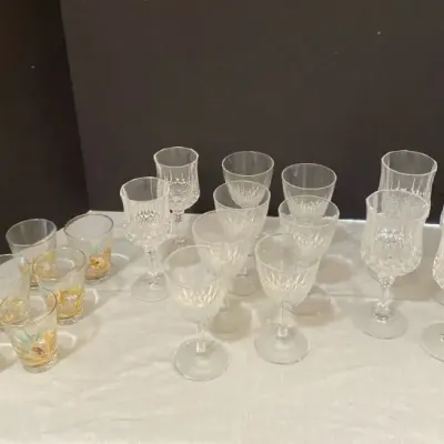 Pattern Water Glasses, And Wine Glasses