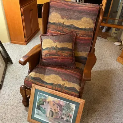 Ethan Allen Side Chair And Pueblo Style Picture