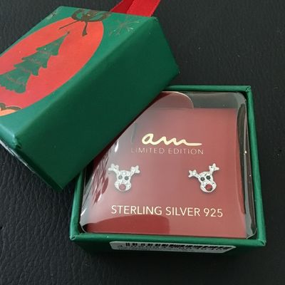 I Am Limited Edition Sterling Silver 925 Reindeer Stud Earrings