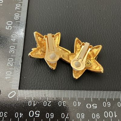 Vintage Gold Tone Star and Crescent Moon Clip-On Earrings