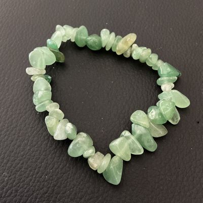 Green Aventurine Quartz Chip Stretch Bracelet