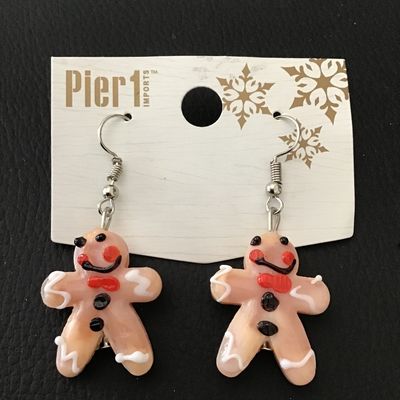 Pier 1 Imports Gingerbread Man Dangle Earrings