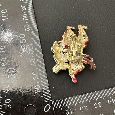 Vintage Enamel Santa Claus Christmas Brooch