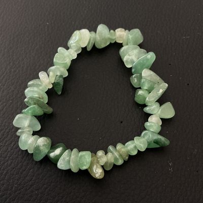 Green Aventurine Quartz Chip Stretch Bracelet