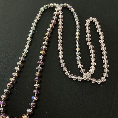 Vintage Faceted Crystal Bead Necklace