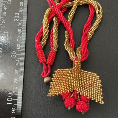 Vintage Hand-Woven Seed Bead Grape Cluster Pendant Necklace