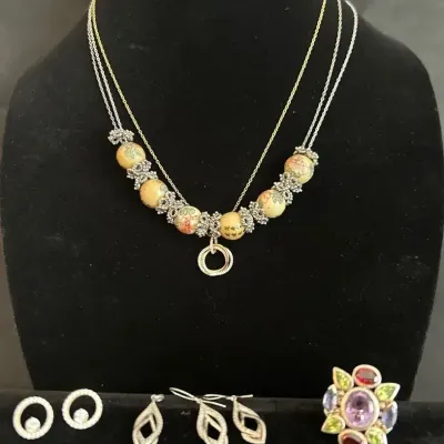 Sterling Delights: Necklaces, Earrings, Pendant & Ring