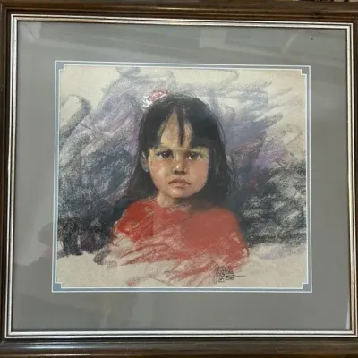 Lithograph Portrait By Jess Dubois