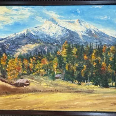 Vibrant Impressionist Style Oil Landscape Painting