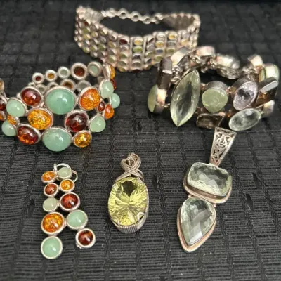 Sterling & Stones; Bracelets & Pendants