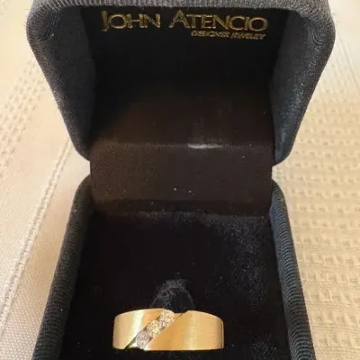 John Atencio Ring 14K With Diamond Stones Size 6 1/4