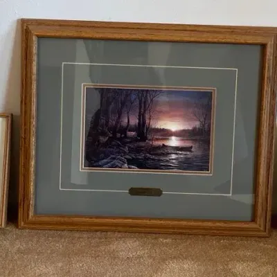 3 Framed Nature Art Pieces 